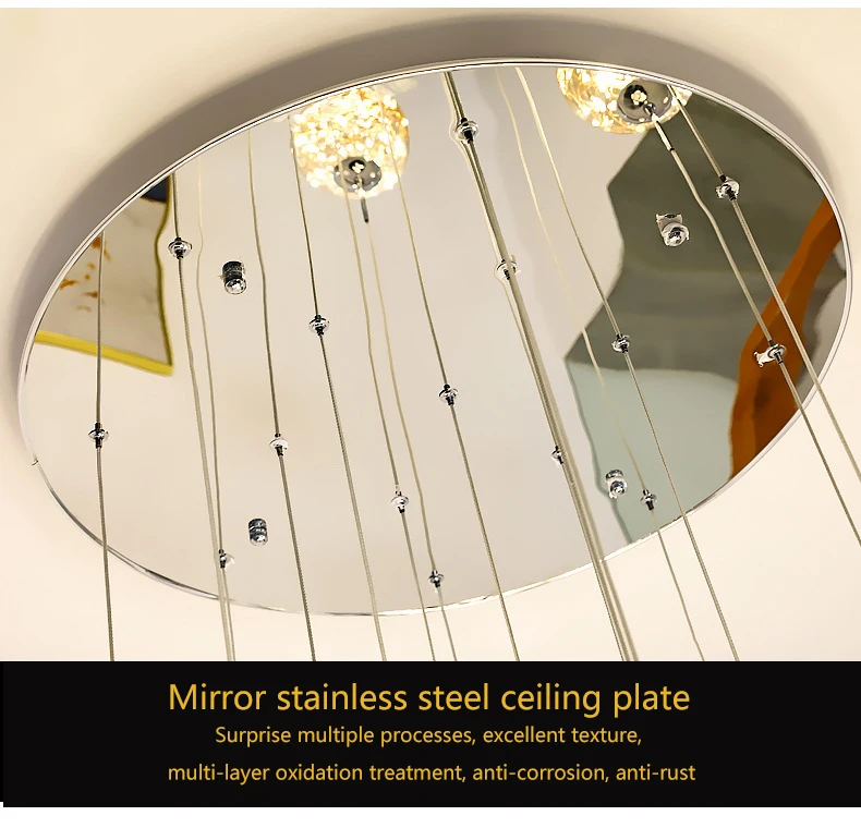 Modern LED Glass Ball Dimmable Chandelier Staircase Lustre Living Room Chandelier Lustre Home Decoration Ceiling Chandelier Modern LED Glass Ball Dimmable Chandelier Staircase Lustre Living Room Chandelier Lustre Home Decoration Ceiling Chandelier