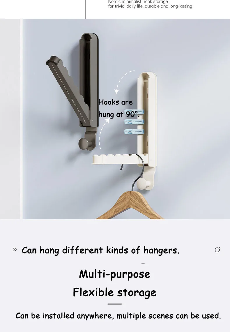 1/2pcs Folding Wall Hook portable drying rack 1/2pcs Folding Wall Hook portable drying rack