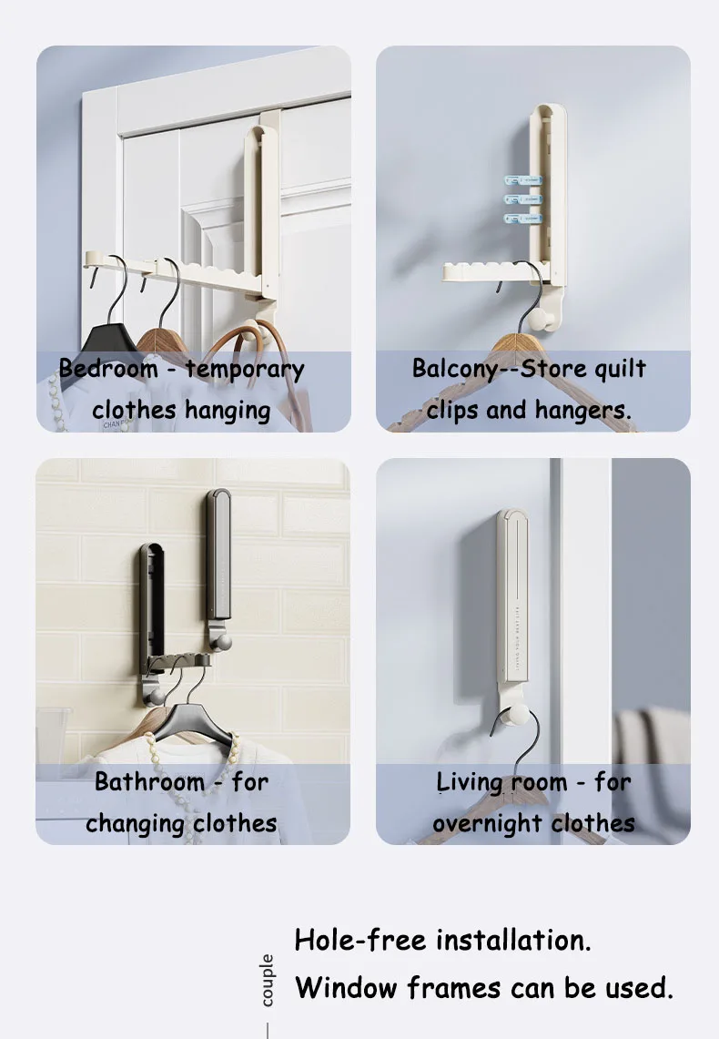 1/2pcs Folding Wall Hook portable drying rack 1/2pcs Folding Wall Hook portable drying rack