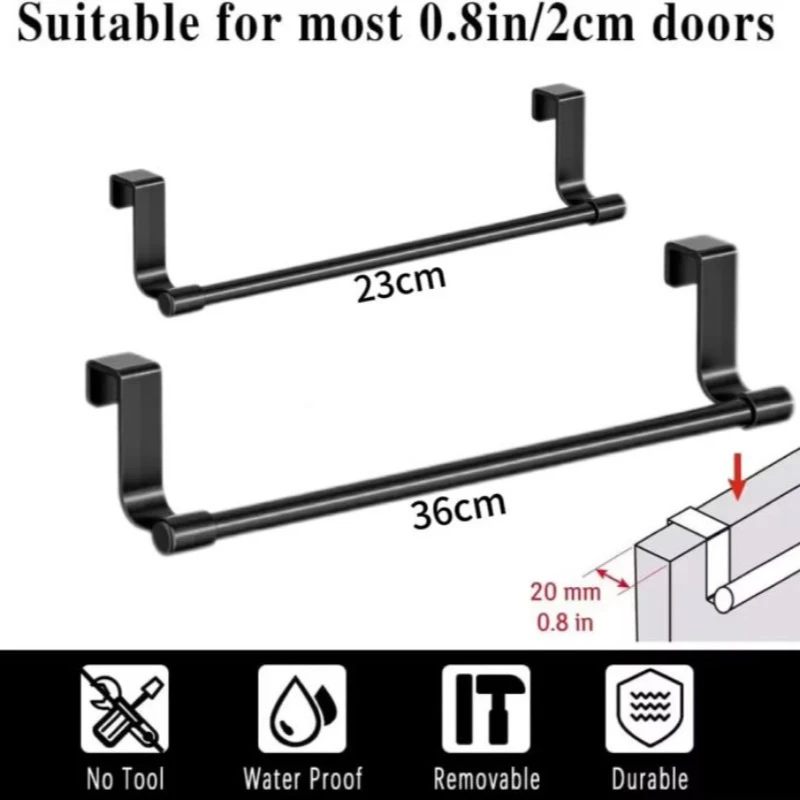 1/2pcs Wall-Mounted Kitchen Cabinet Towel Rack