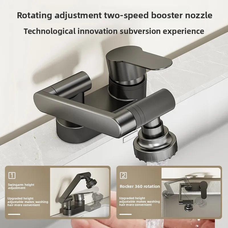 2 Modes Nozzle Tap Rotation Household Mixing Valve BATHROOM ACCESSORIES Color : Gun Grey|Sliver 2 Modes Nozzle Tap Rotation Household Mixing Valve BATHROOM ACCESSORIES Color : Gun Grey|Sliver