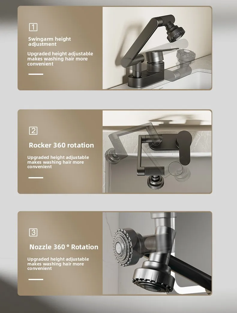 2 Modes Nozzle Tap Rotation Household Mixing Valve