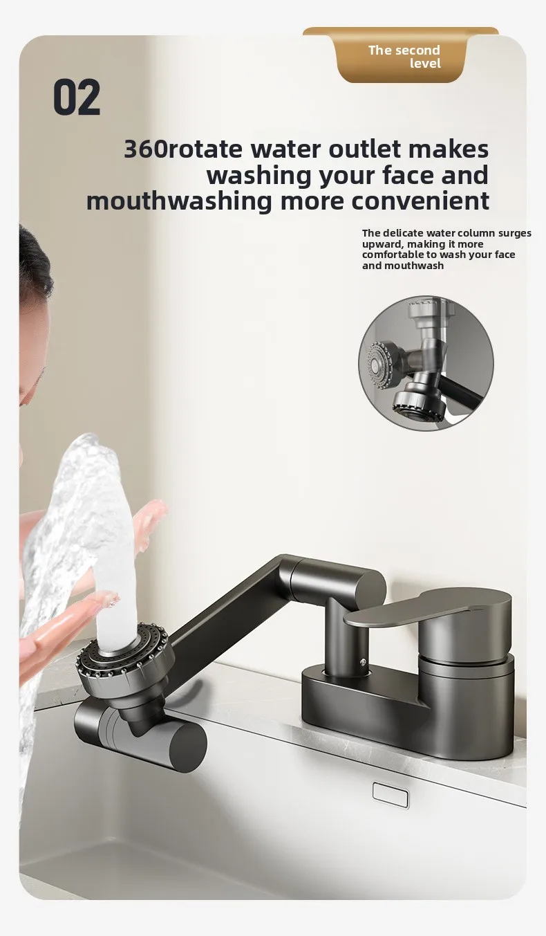 2 Modes Nozzle Tap Rotation Household Mixing Valve