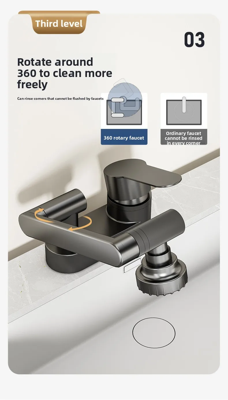 2 Modes Nozzle Tap Rotation Household Mixing Valve