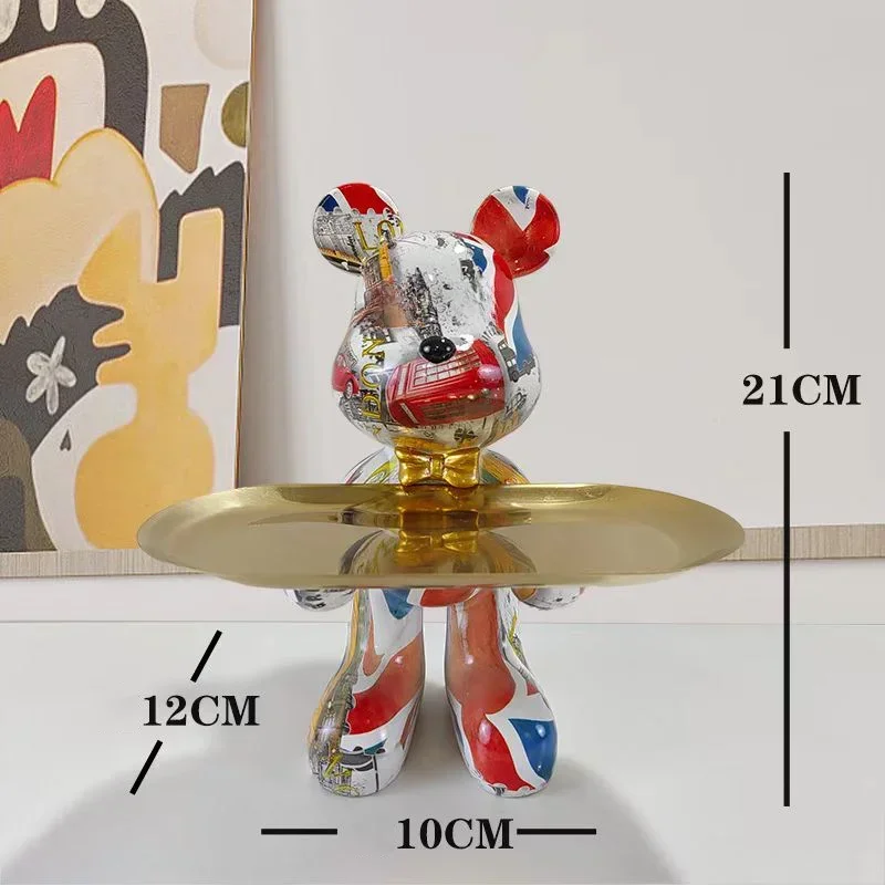 21cm Graffiti Bear Ornament Figurine Home Decoratio FIGURINES & MINIATURES Color : A|B|C|D|E|F|G 21cm Graffiti Bear Ornament Figurine Home Decoratio FIGURINES & MINIATURES Color : A|B|C|D|E|F|G