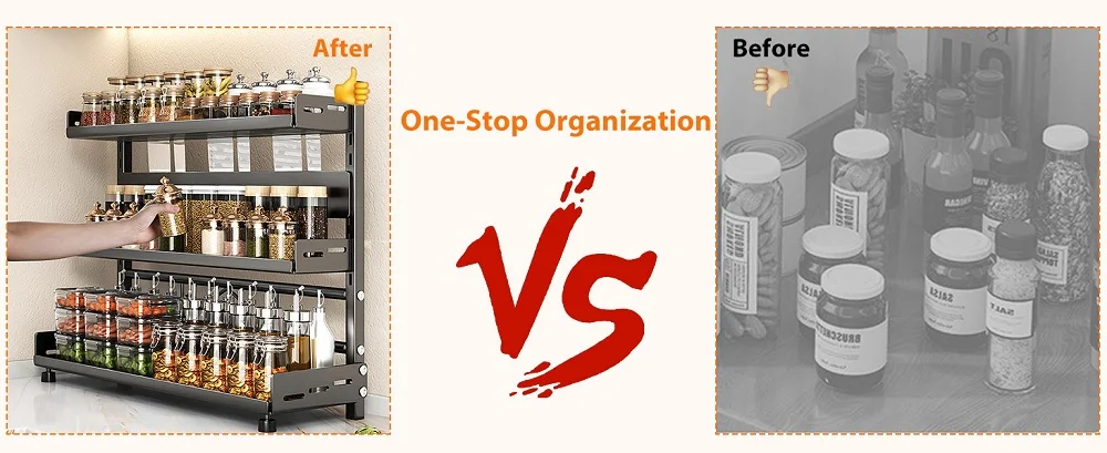 3 Tier Spice Storage Rack for Countertop 3 Tier Spice Storage Rack for Countertop