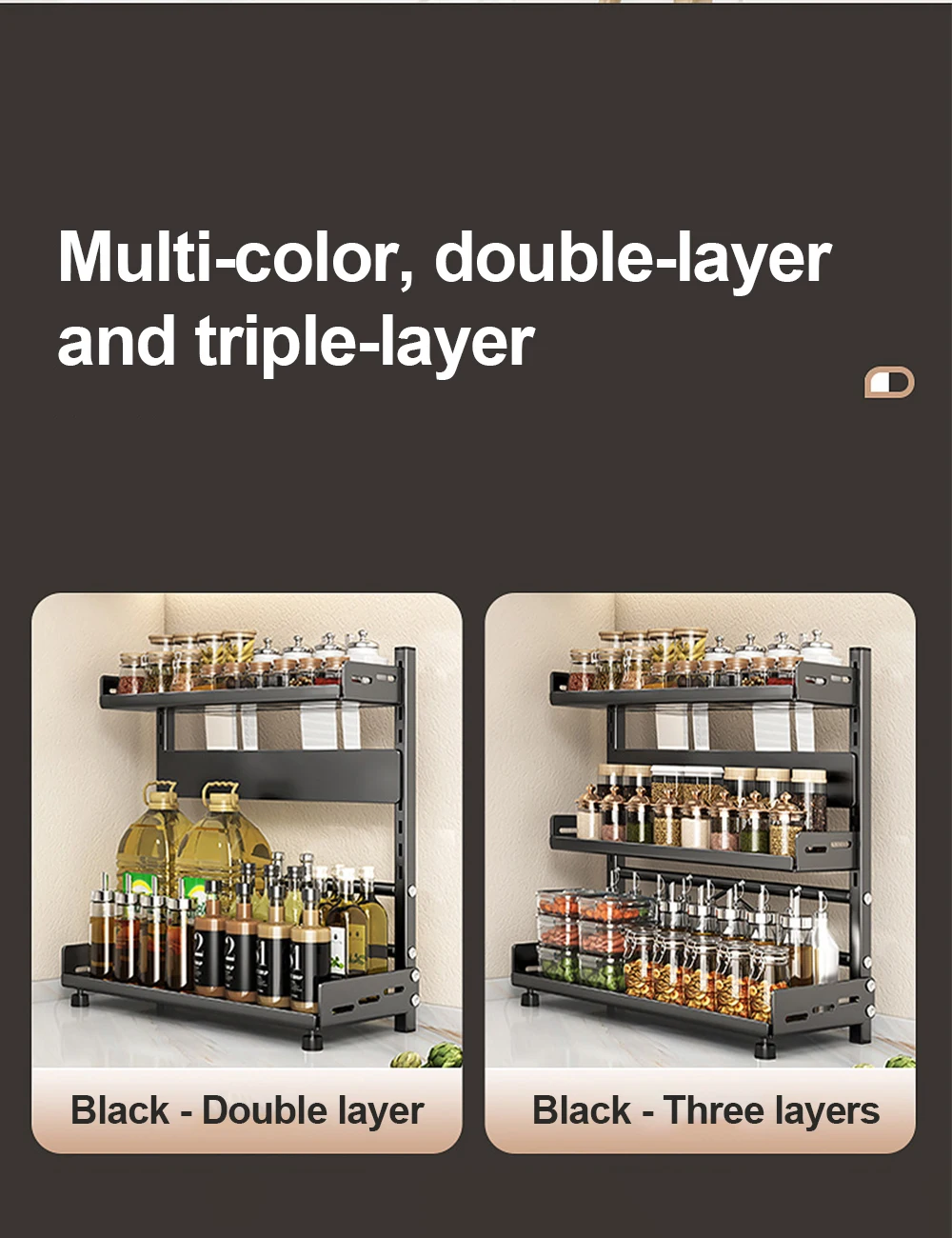 3 Tier Spice Storage Rack for Countertop 3 Tier Spice Storage Rack for Countertop