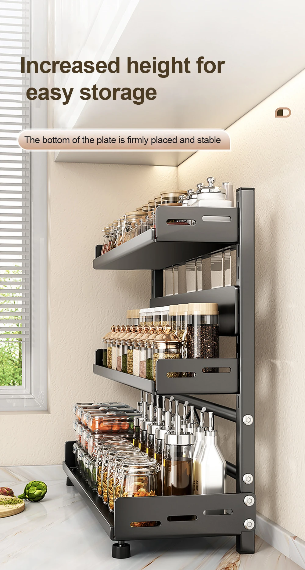 3 Tier Spice Storage Rack for Countertop 3 Tier Spice Storage Rack for Countertop