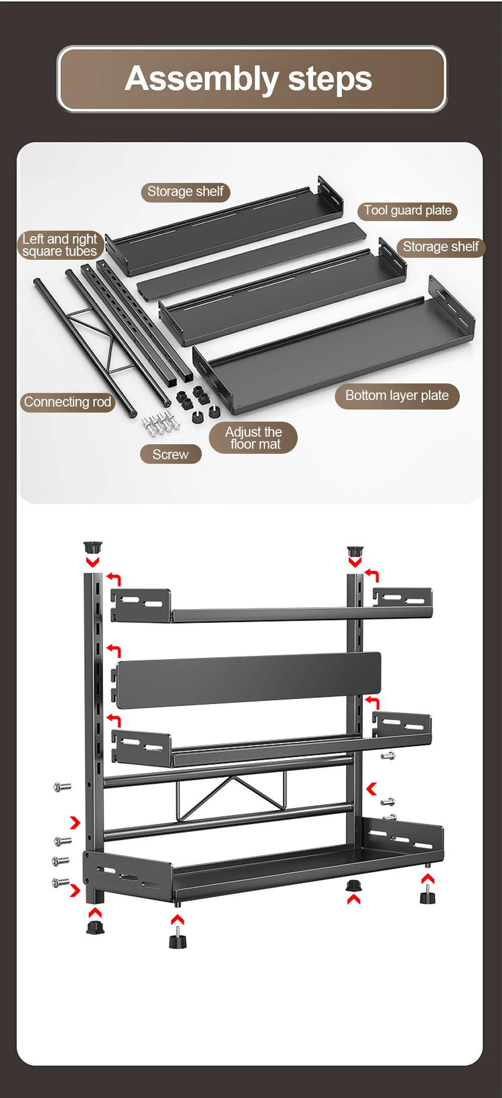 3 Tier Spice Storage Rack for Countertop 3 Tier Spice Storage Rack for Countertop