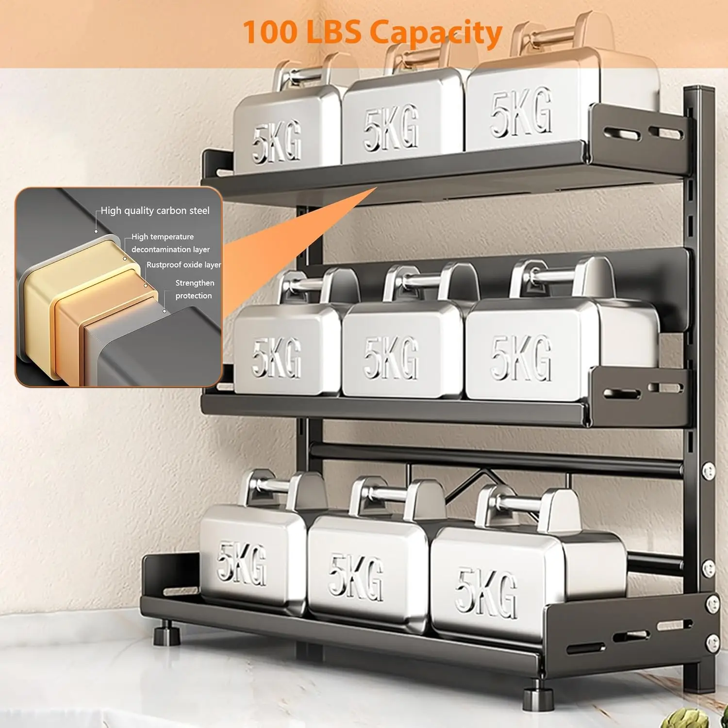 3 Tier Spice Storage Rack for Countertop KITCHEN & DINNING Color : 30CM 2 Tier|30CM 3 Tier|40CM 2 Tier|40CM 3 Tier|30CM 3 Tier 3 Tier Spice Storage Rack for Countertop KITCHEN & DINNING Color : 30CM 2 Tier|30CM 3 Tier|40CM 2 Tier|40CM 3 Tier|30CM 3 Tier
