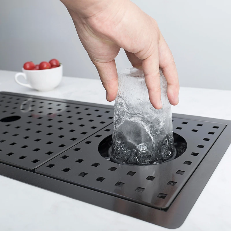 304 Stainless Steel Single-Bowl Kitchen Sink with Hidden Cup Washer and Narrow Basin