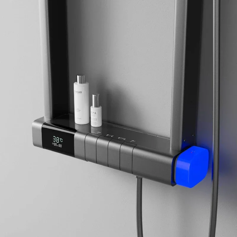 Multi-Function Thermostatic Shower System with Digital Display BATHROOM ACCESSORIES Color : cream white no light|gunmetal no light|cream white light|gunmetal light Multi-Function Thermostatic Shower System with Digital Display BATHROOM ACCESSORIES Color : cream white no light|gunmetal no light|cream white light|gunmetal light