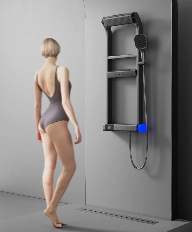 Multi-Function Thermostatic Shower System with Digital Display