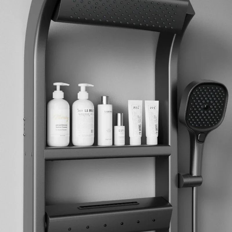 Multi-Function Thermostatic Shower System with Digital Display BATHROOM ACCESSORIES Color : cream white no light|gunmetal no light|cream white light|gunmetal light Multi-Function Thermostatic Shower System with Digital Display BATHROOM ACCESSORIES Color : cream white no light|gunmetal no light|cream white light|gunmetal light