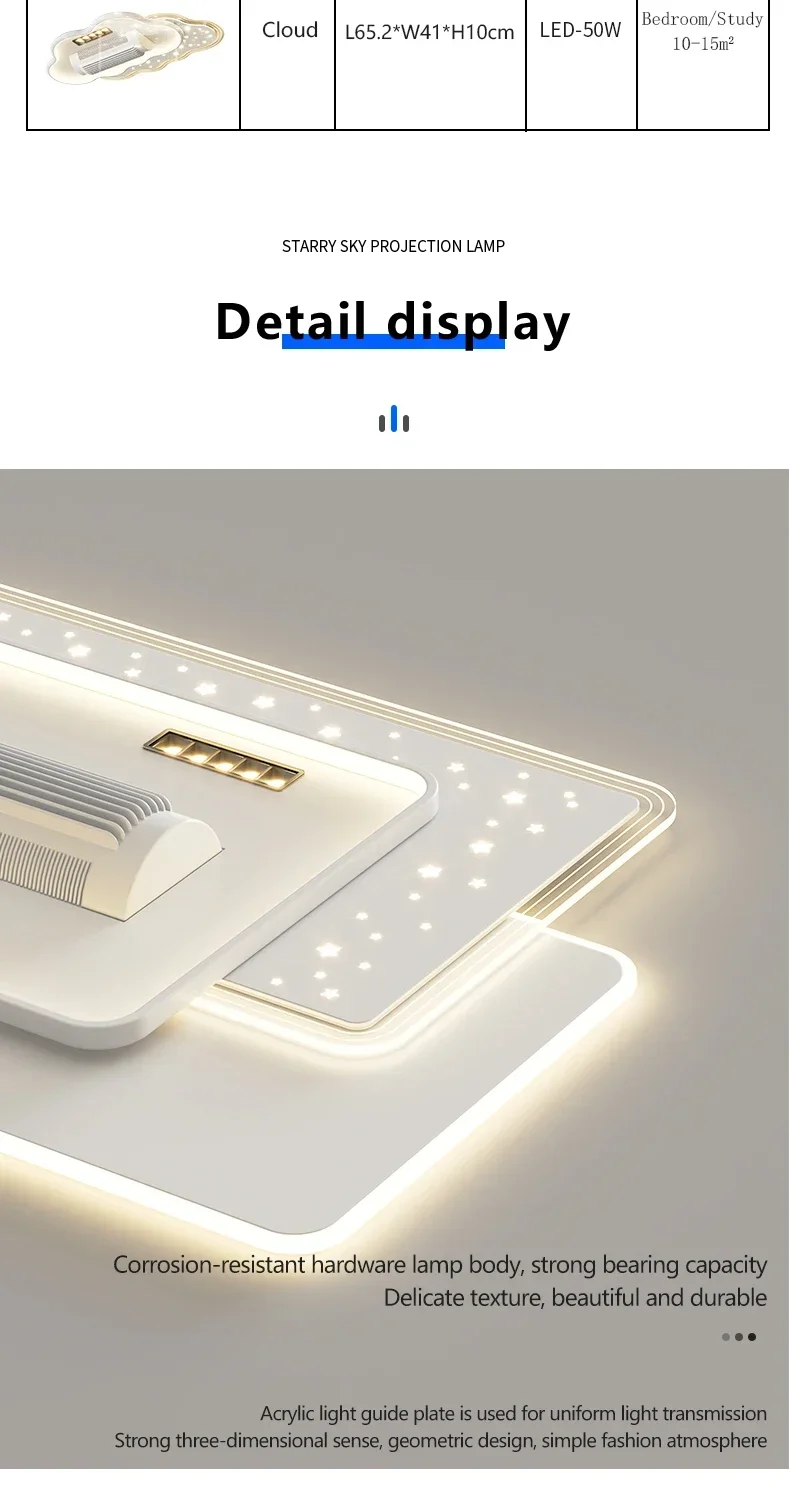 Ceiling Fans Quiet Invisible Leafless Electric Fan Led Lamp