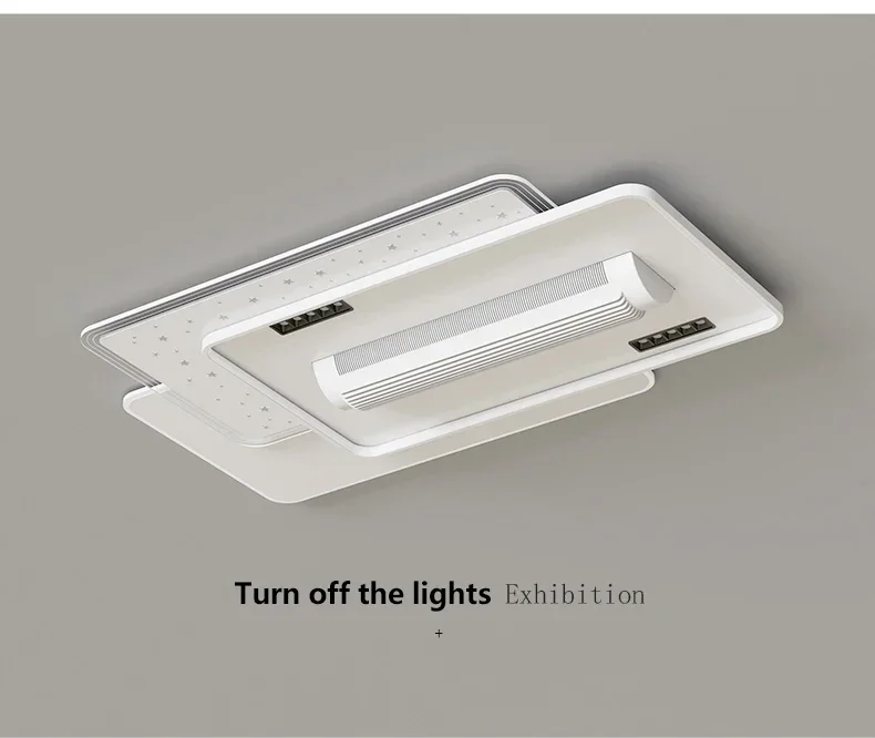 Ceiling Fans Quiet Invisible Leafless Electric Fan Led Lamp