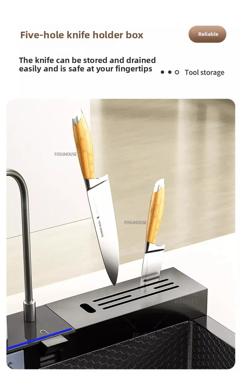 304 Stainless Steel Kitchen Sink with Waterfall 304 Stainless Steel Kitchen Sink with Waterfall