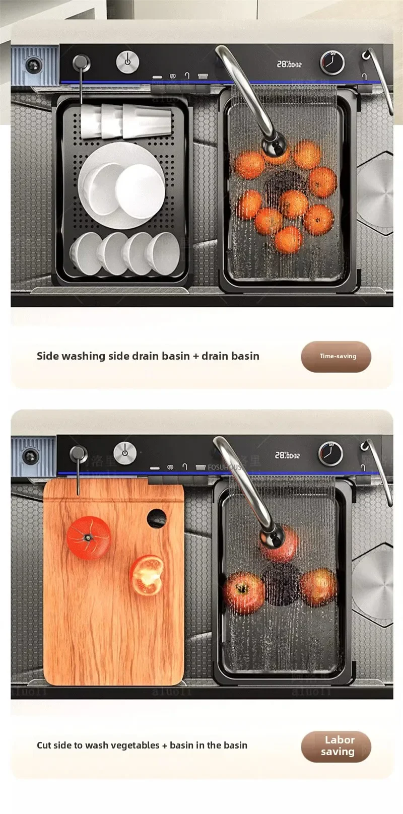 304 Stainless Steel Kitchen Sink with Waterfall 304 Stainless Steel Kitchen Sink with Waterfall