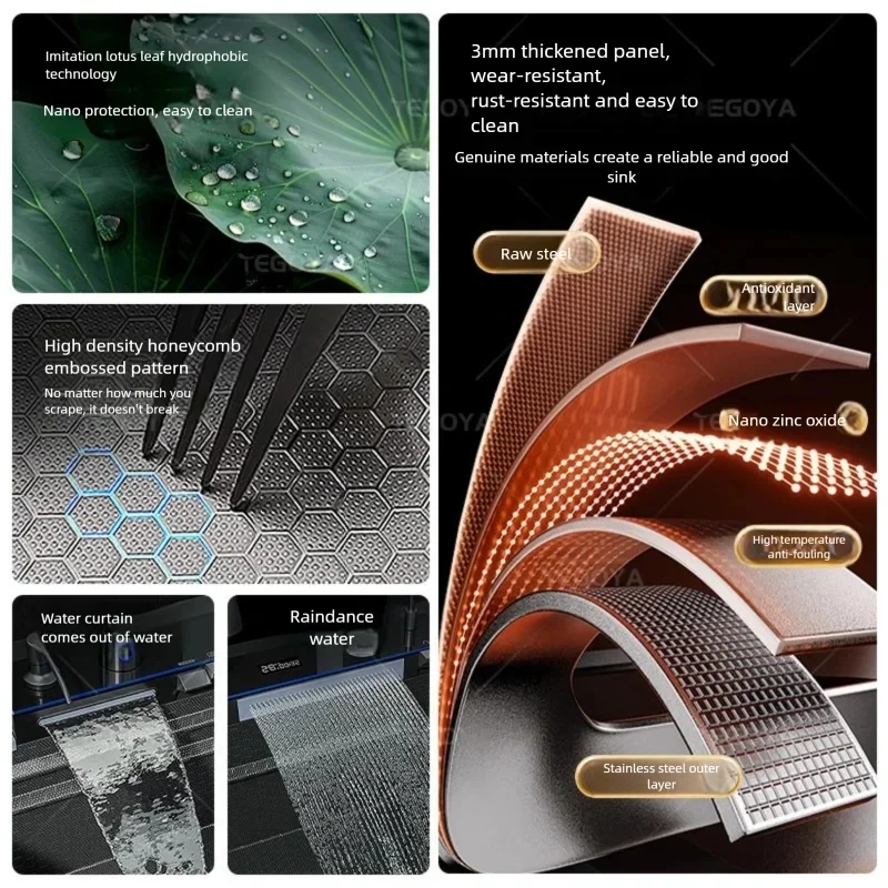 304 Stainless Steel Kitchen Sink KITCHEN & DINNING Color : 100X50CM-MO 304 Stainless Steel Kitchen Sink KITCHEN & DINNING Color : 100X50CM-MO