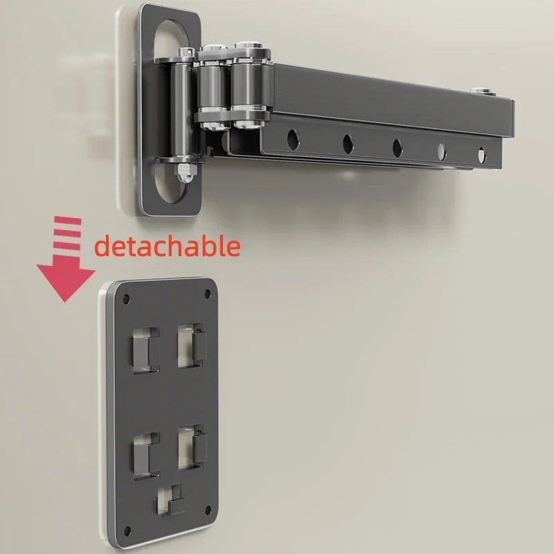 Folding Rod Shower Curtain Set