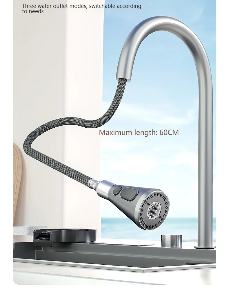 Stainless Steel Waterfall Kitchen Sink Stainless Steel Waterfall Kitchen Sink