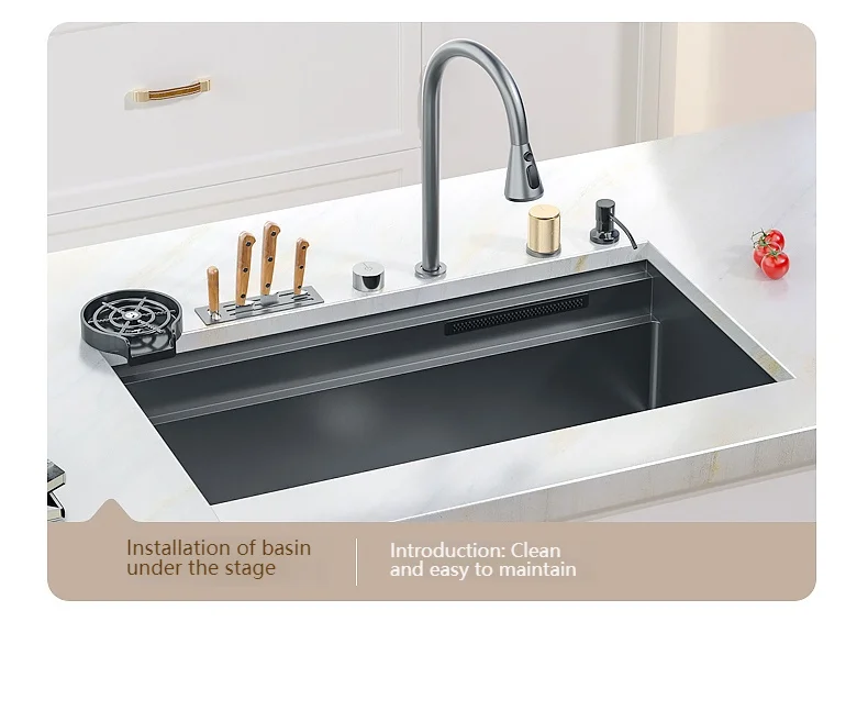 Stainless Steel Waterfall Kitchen Sink Stainless Steel Waterfall Kitchen Sink