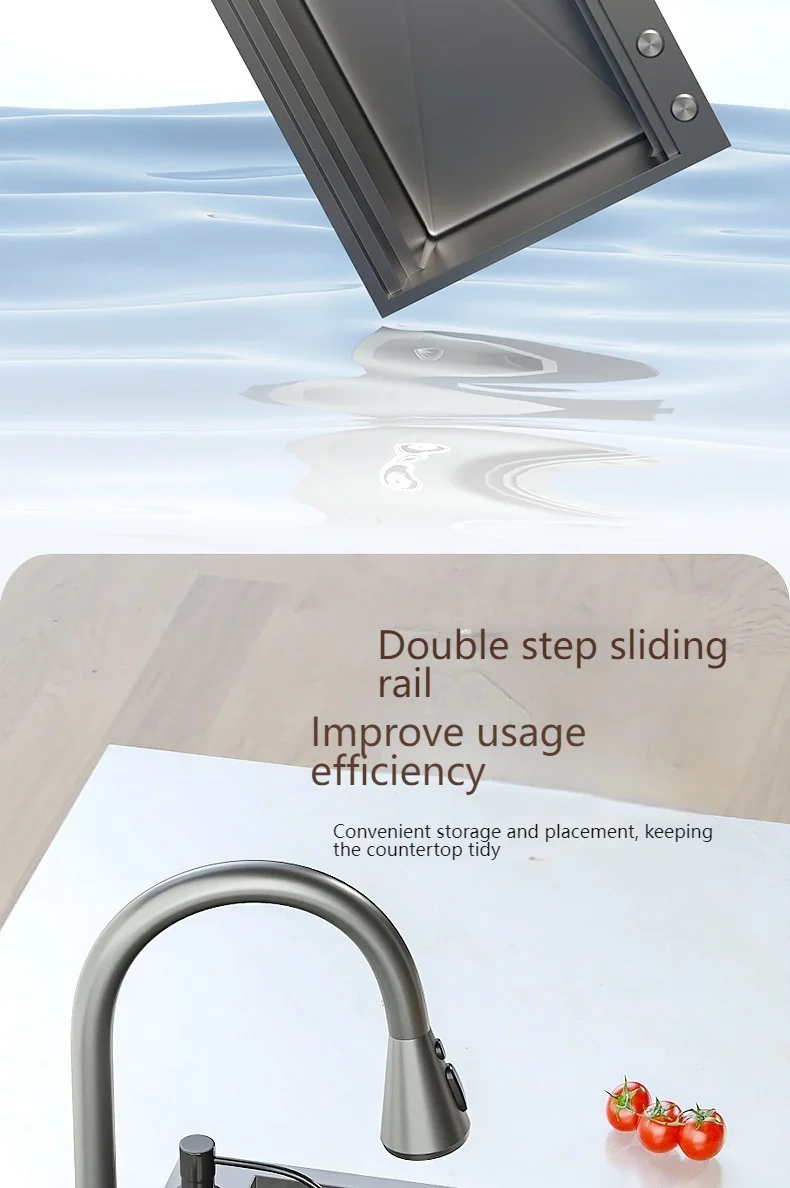 Stainless Steel Waterfall Kitchen Sink Stainless Steel Waterfall Kitchen Sink