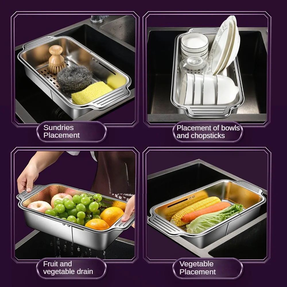 Stainless steel telescopic sink filter basket KITCHEN & DINNING Ships From : China Mainland Stainless steel telescopic sink filter basket KITCHEN & DINNING Ships From : China Mainland