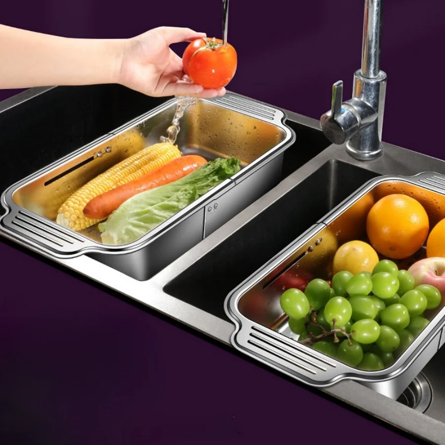 Stainless steel telescopic sink filter basket KITCHEN & DINNING Ships From : China Mainland Stainless steel telescopic sink filter basket KITCHEN & DINNING Ships From : China Mainland