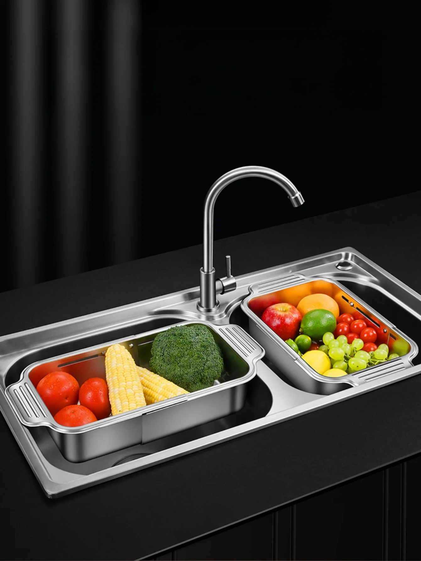 Stainless steel telescopic sink filter basket Stainless steel telescopic sink filter basket