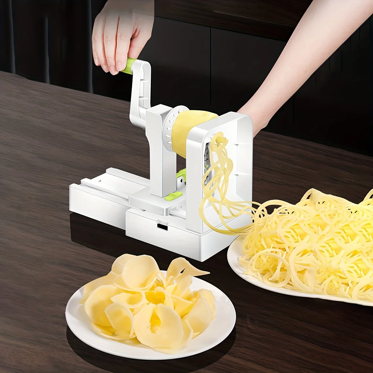 Vegetable Grater Spiral Slicer Whirlwind Vegetable Noodle Maker KITCHEN & DINNING Color : White Vegetable Grater Spiral Slicer Whirlwind Vegetable Noodle Maker KITCHEN & DINNING Color : White