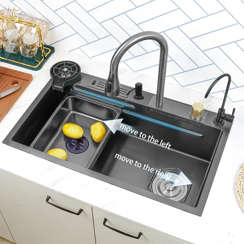 304 Stainless Steel Waterfall Kitchen Sink KITCHEN & DINNING Color : 68X45CM-G-FA|68X45CM-G1-FA|68X45CM-G2-FA|68X45CM-G3-FA|68X45CM-T4-FA|68X45CM-T5-FA|68X45CM-T6-FA|75X45CM-G-FA|75X45CM-G1-FA|75X45CM-G2-FA|75X45CM-G3-FA|75X45CM-T4-FA|75X45CM-T5-FA|75X45CM-T6-FA 304 Stainless Steel Waterfall Kitchen Sink KITCHEN & DINNING Color : 68X45CM-G-FA|68X45CM-G1-FA|68X45CM-G2-FA|68X45CM-G3-FA|68X45CM-T4-FA|68X45CM-T5-FA|68X45CM-T6-FA|75X45CM-G-FA|75X45CM-G1-FA|75X45CM-G2-FA|75X45CM-G3-FA|75X45CM-T4-FA|75X45CM-T5-FA|75X45CM-T6-FA