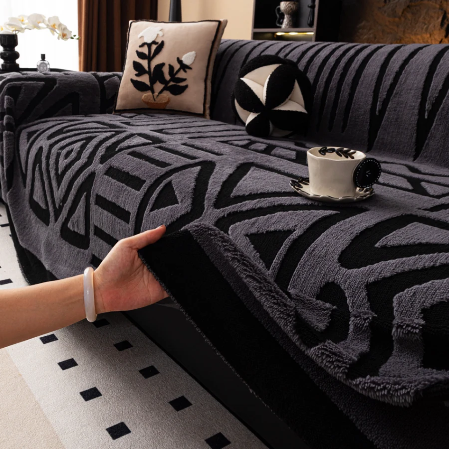 1pc New Bohemian Style Sofa Protector LINENS & BEDDING Color: Dark Grey Specification: 180X130cm|180X180cm|180X230cm|180X260cm|180X300cm|180X340cm Ships From: China Mainland 1pc New Bohemian Style Sofa Protector LINENS & BEDDING Color: Dark Grey Specification: 180X130cm|180X180cm|180X230cm|180X260cm|180X300cm|180X340cm Ships From: China Mainland