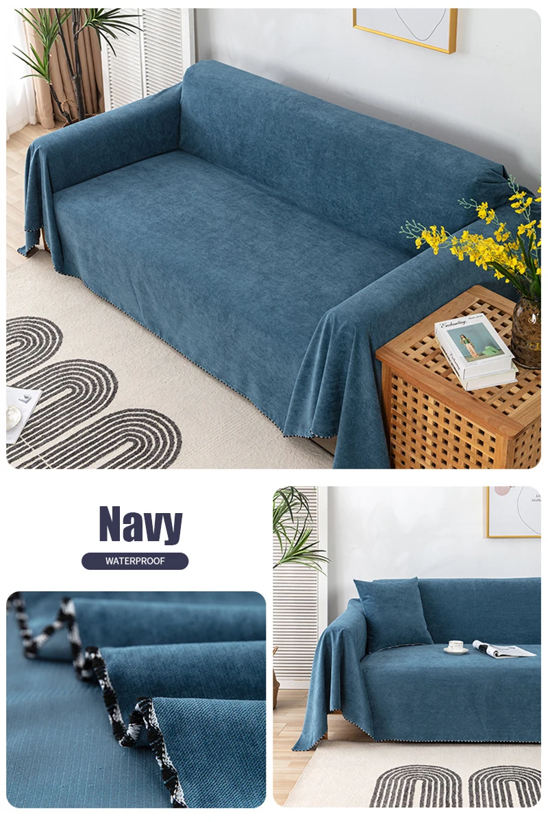 Waterproof Sofa Blanket Multipurpose Solid Color