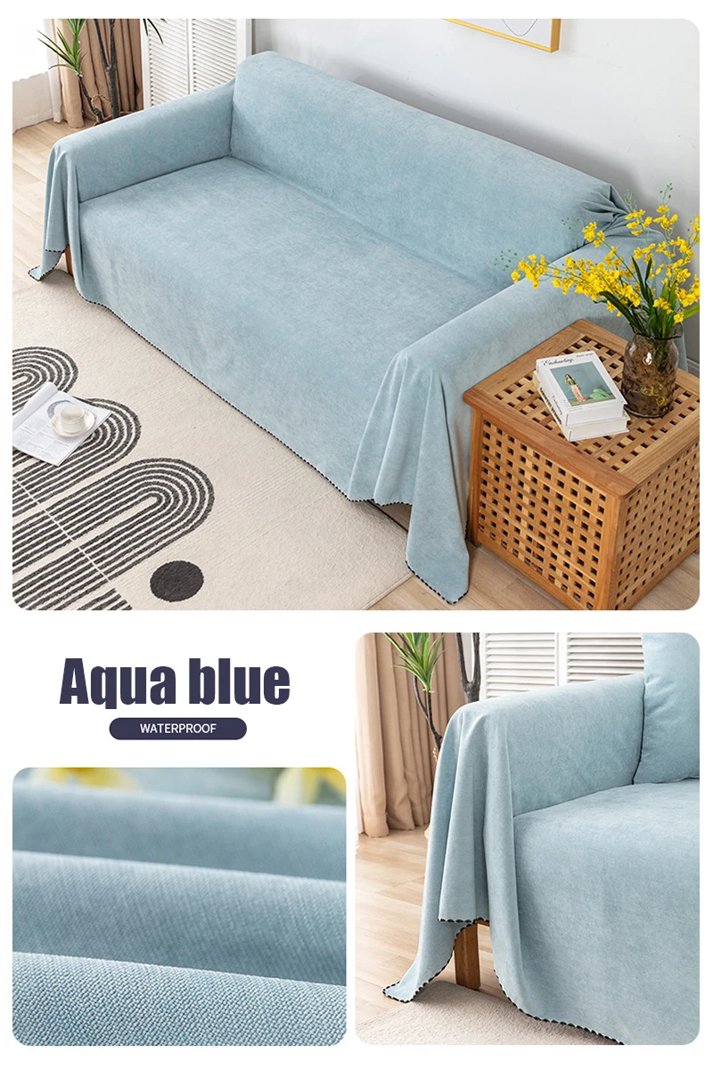 Waterproof Sofa Blanket Multipurpose Solid Color