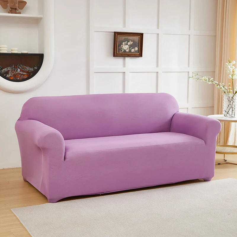 1pc Stretch Sofa Slipcover Solid Color Sofa Couch Cover Soft