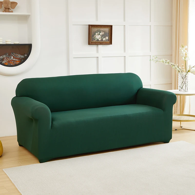 1pc Stretch Sofa Slipcover Solid Color Sofa Couch Cover Soft