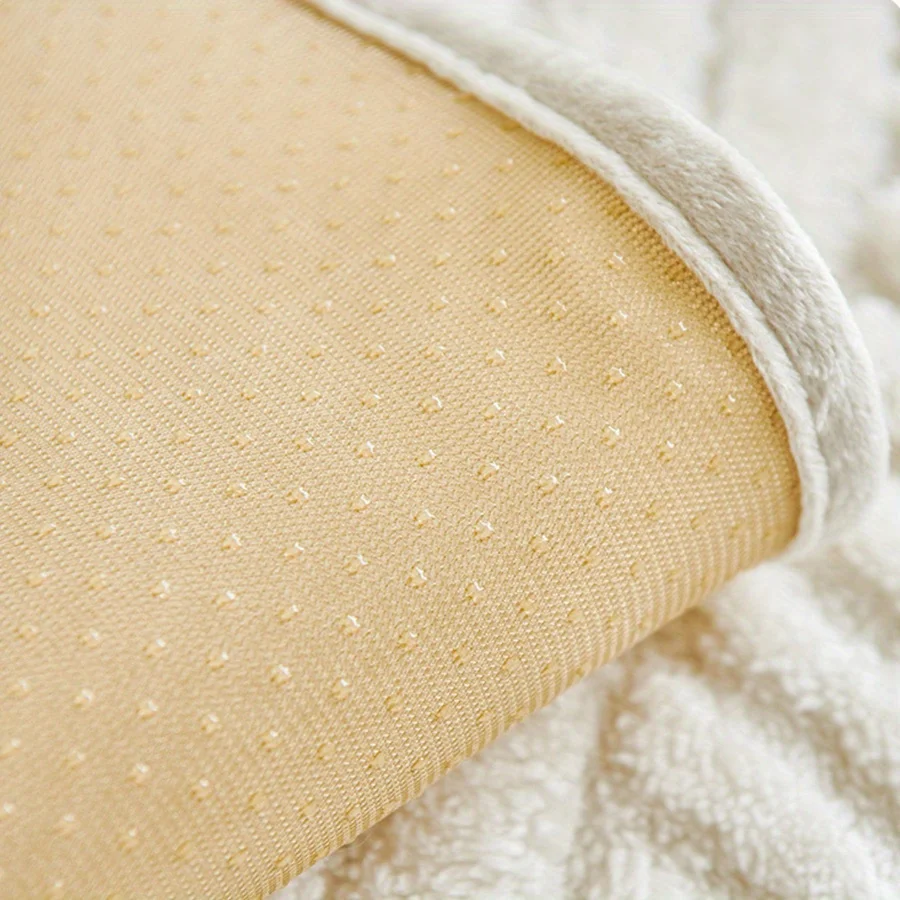 1pc Velvet Sofa Cover Cream Style Striped Sofa Towel