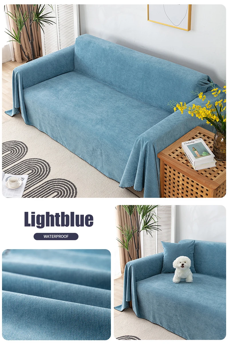 Waterproof Sofa Cover Solid Color Sofa Blanket