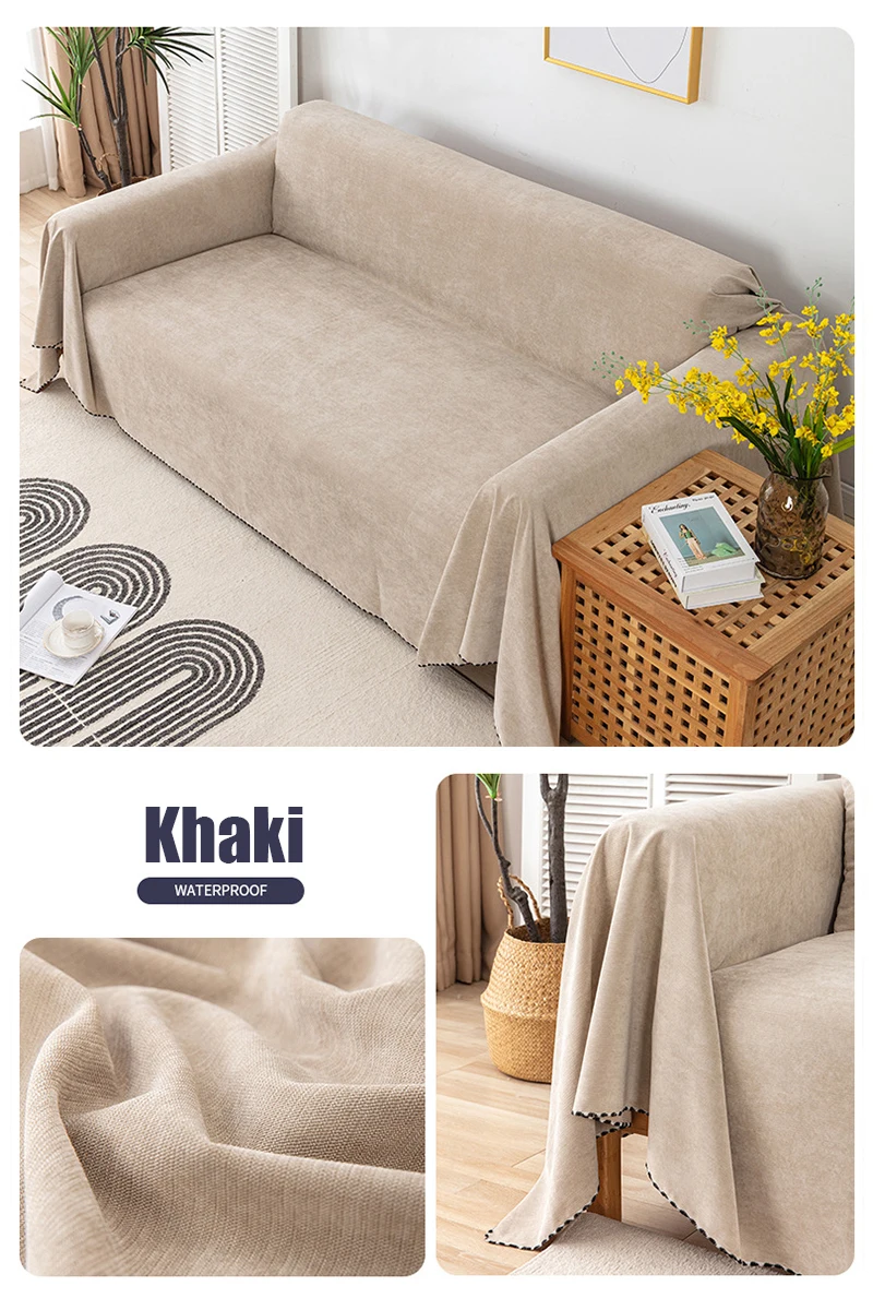 Waterproof Sofa Cover Solid Color Sofa Blanket