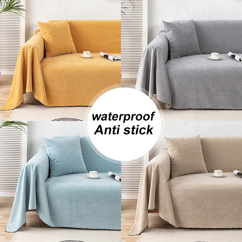 Waterproof Sofa Cover Solid Color Sofa Blanket LINENS & BEDDING Color : Yellow|Navy|Light Blue|Khaki|Grey Waterproof Sofa Cover Solid Color Sofa Blanket LINENS & BEDDING Color : Yellow|Navy|Light Blue|Khaki|Grey