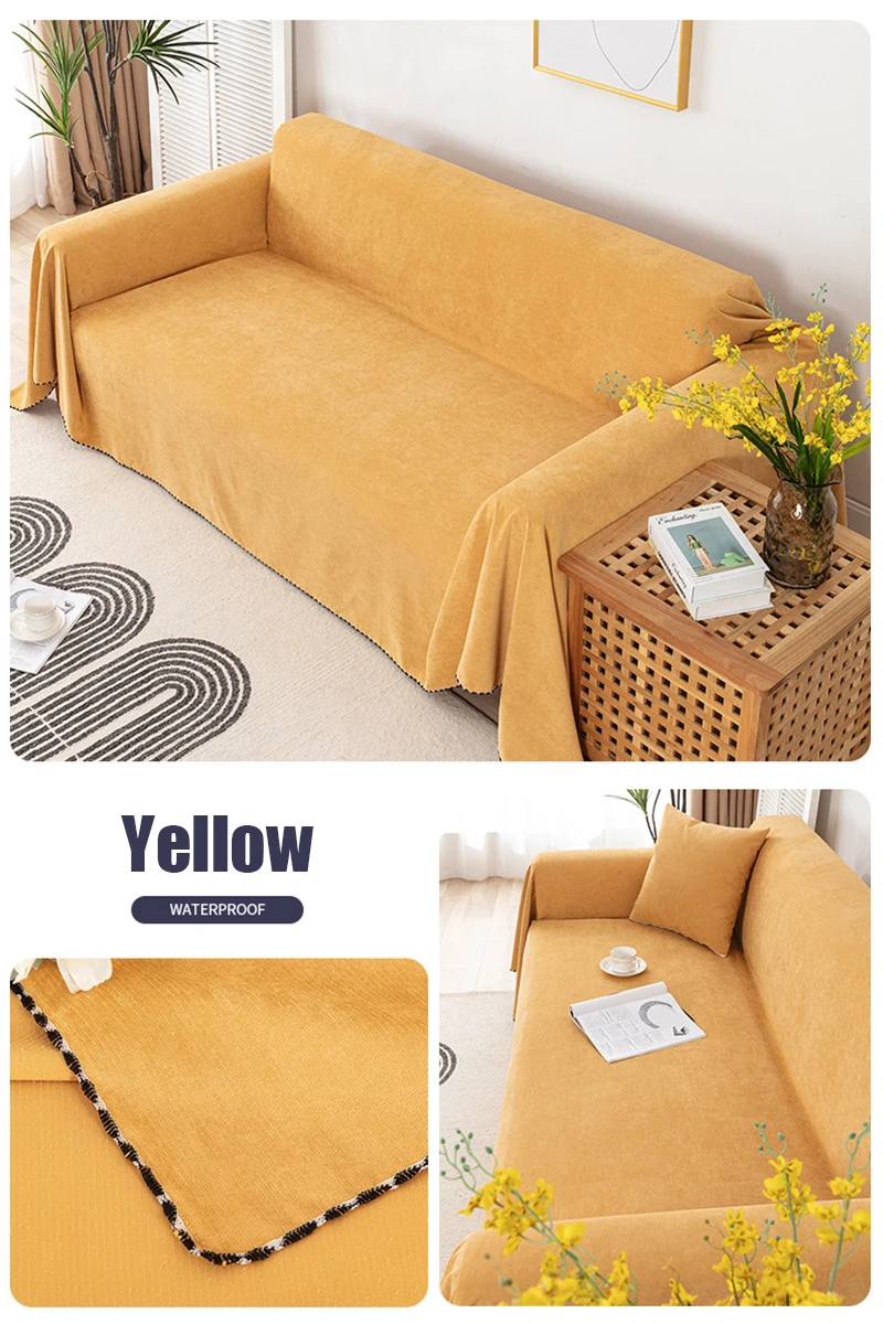Waterproof Sofa Cover Solid Color Sofa Blanket