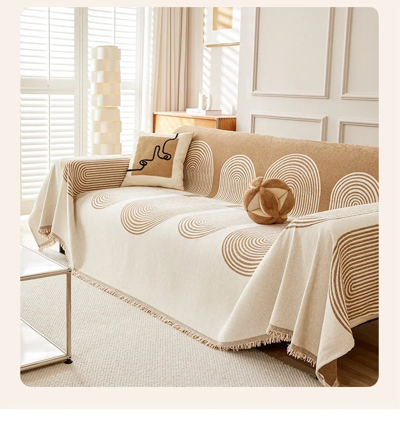 Thicken chenille Green Sofa Cover