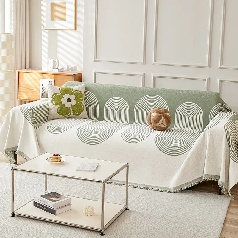 Thicken chenille Green Sofa Cover LINENS & BEDDING Color : Beige|Green|Brown|Grey blue Thicken chenille Green Sofa Cover LINENS & BEDDING Color : Beige|Green|Brown|Grey blue