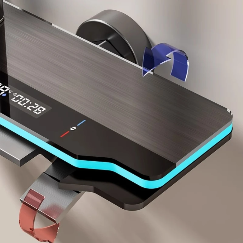 4 Functions Luxury Bathroom Shower Faucet Set Digital Temperature Display With Light Shower Hot Cold Shower Mixer Taps Ships From : China Mainland|Russian Federation|Poland 4 Functions Luxury Bathroom Shower Faucet Set Digital Temperature Display With Light Shower Hot Cold Shower Mixer Taps Ships From : China Mainland|Russian Federation|Poland