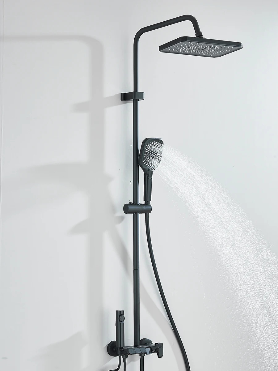 4-way Piano Shower System With Rain Shower Bidet Faucet Hot Cold Water Mixer For Bathroom Shower Kit Color : White Color|Matte Black|Gun Grey Color 4-way Piano Shower System With Rain Shower Bidet Faucet Hot Cold Water Mixer For Bathroom Shower Kit Color : White Color|Matte Black|Gun Grey Color
