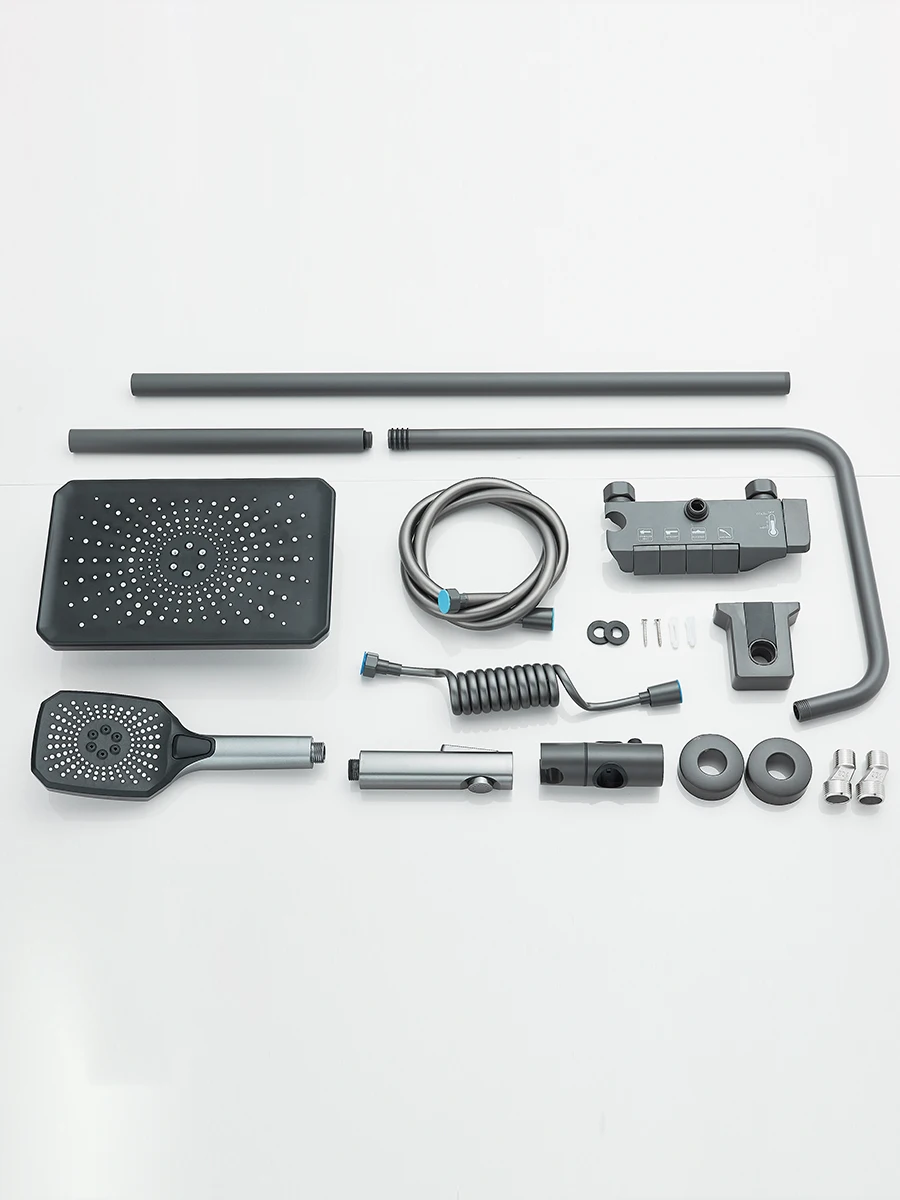 4-way Piano Shower System With Rain Shower Bidet Faucet Hot Cold Water Mixer For Bathroom Shower Kit