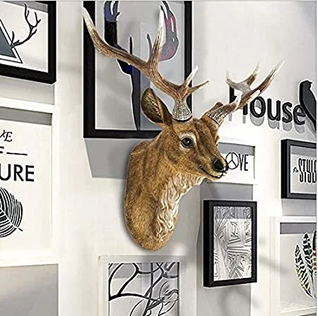 Faux Deer Head 17 inch Faux Animal Head Wall Décor Faux Deer Head 17 inch Faux Animal Head Wall Décor