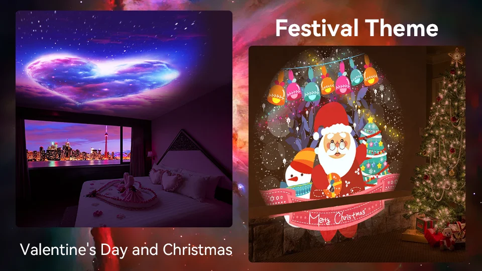 12 IN 1 Galaxy Star Projector with Meteor Ultra Clear Night Light Lamp