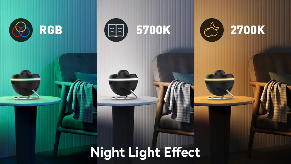 12 IN 1 Galaxy Star Projector with Meteor Ultra Clear Night Light Lamp